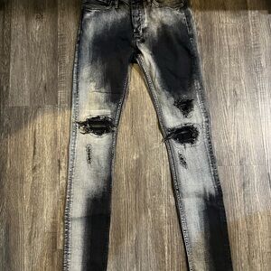 Ksubi Distressed Black and Gray Men Jeans